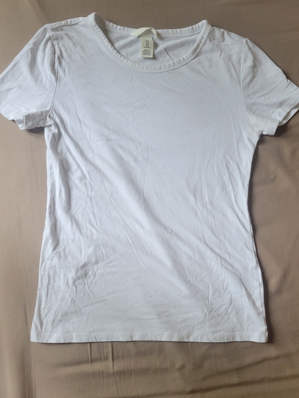 H&M Classic White Crewneck Women's Tee - White